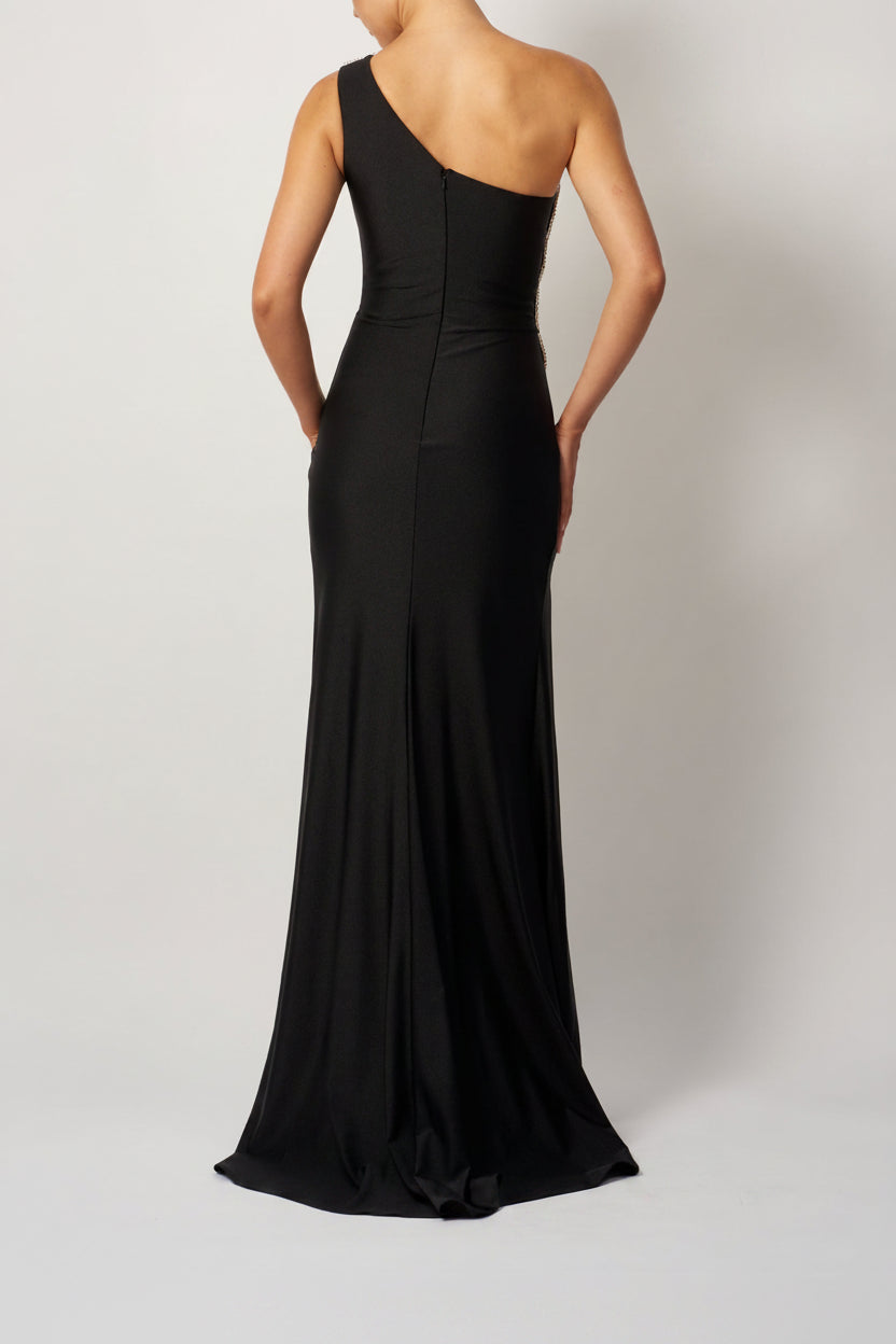 GRECIAN GOWN JERSEY BLACK