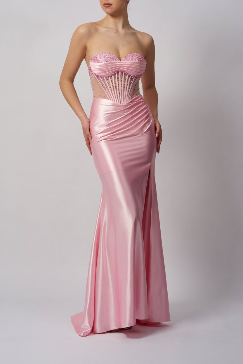 BEADED BUST PINK
