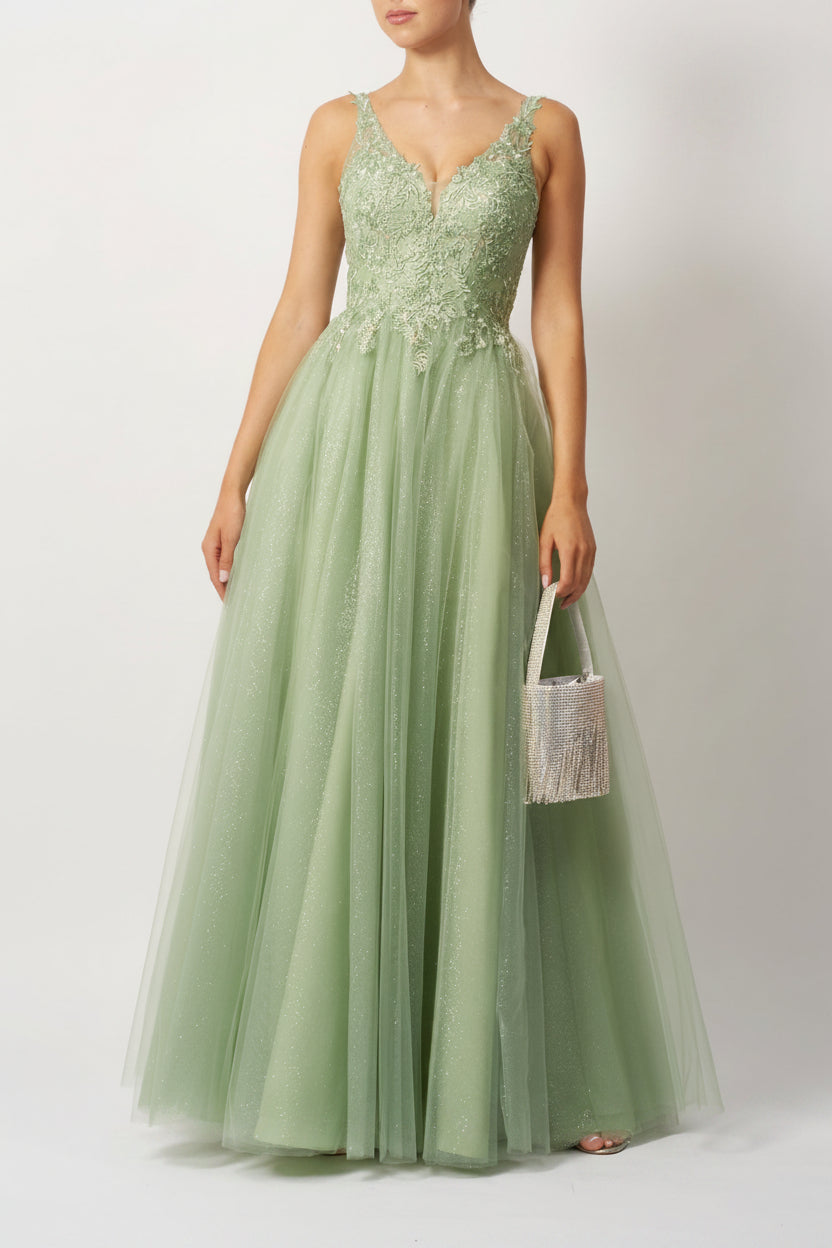 EMB TULLE PISTACHIO