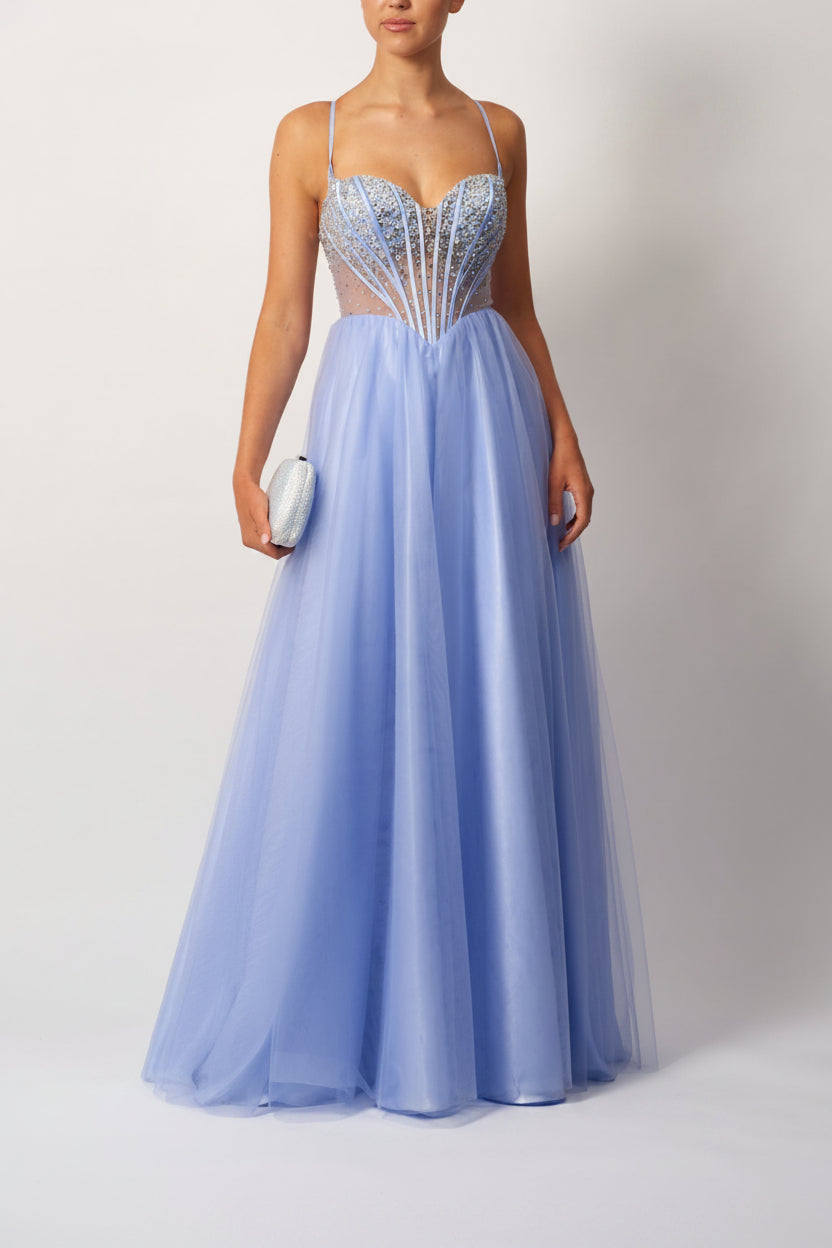 TULLE TIE BACK WISTERIA