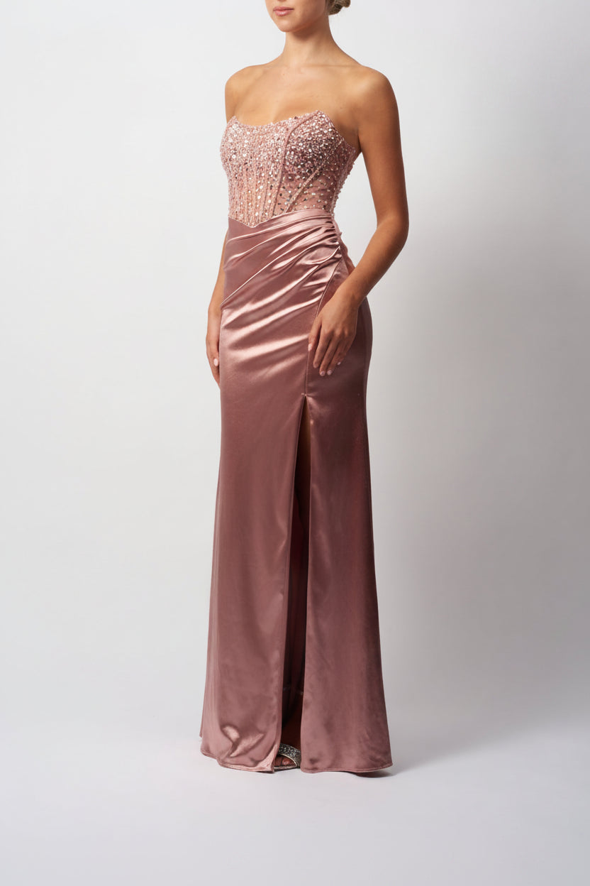 BEADED BONE JERSEY ROSE