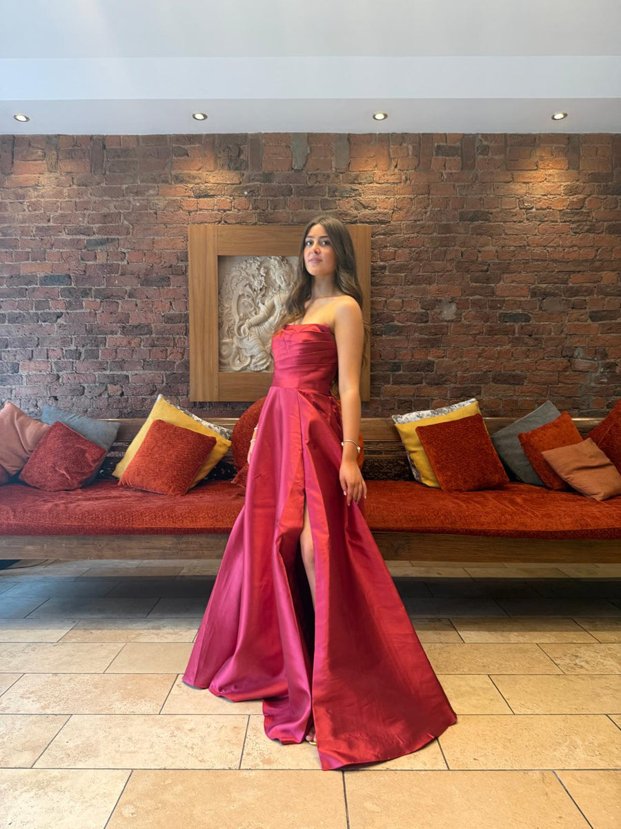 BURGUNDY DRESS