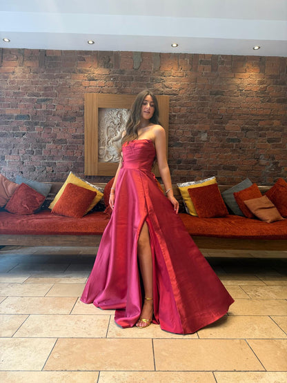 BURGUNDY DRESS
